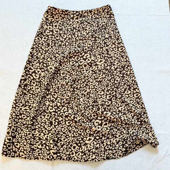 Shein Animal print brown spotted leopard midi skirt - Picture 5 of 7
